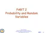 PART 2 Probability and Random Variables - slide 1