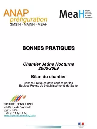 bonnes pratiques