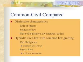 Common-Civil Compared