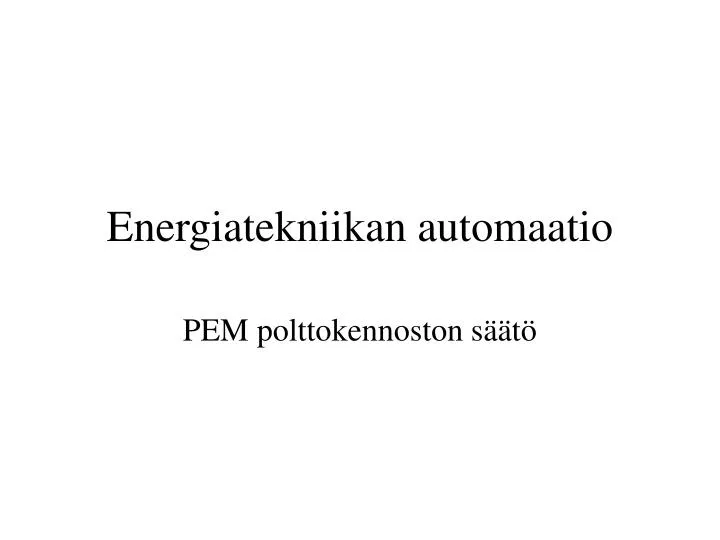energiatekniikan automaatio