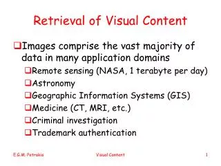 Retrieval of Visual Content