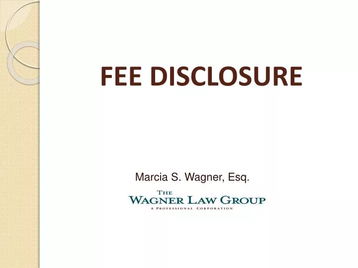 fee disclosure