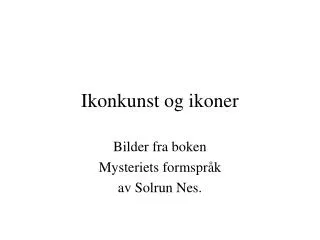 ikonkunst og ikoner