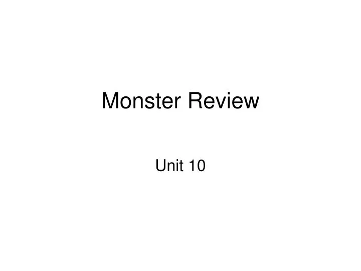 monster review