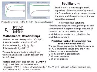 Equilibrium