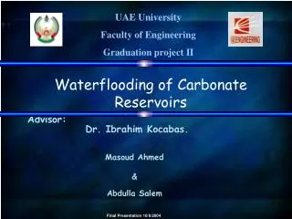 UAE University Faculty of Engineering Graduation project II
