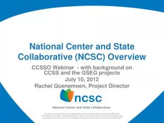 National Center and State Collaborative (NCSC) Overview