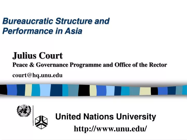 bureaucratic structure and performance in asia