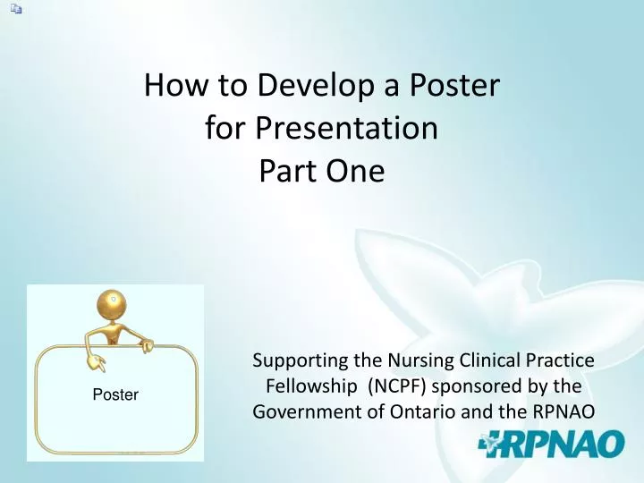 how to develop a poster for presentation part one
