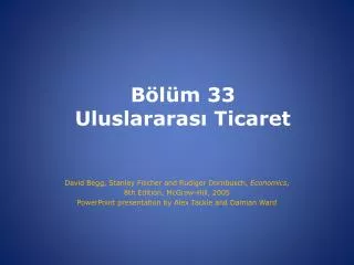 b l m 33 uluslararas ticaret