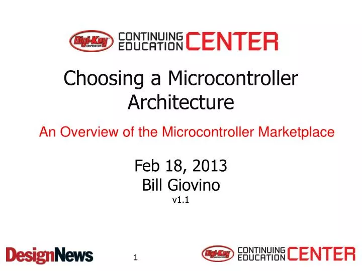 choosing a microcontroller architecture