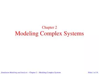 Chapter 2 Modeling Complex Systems