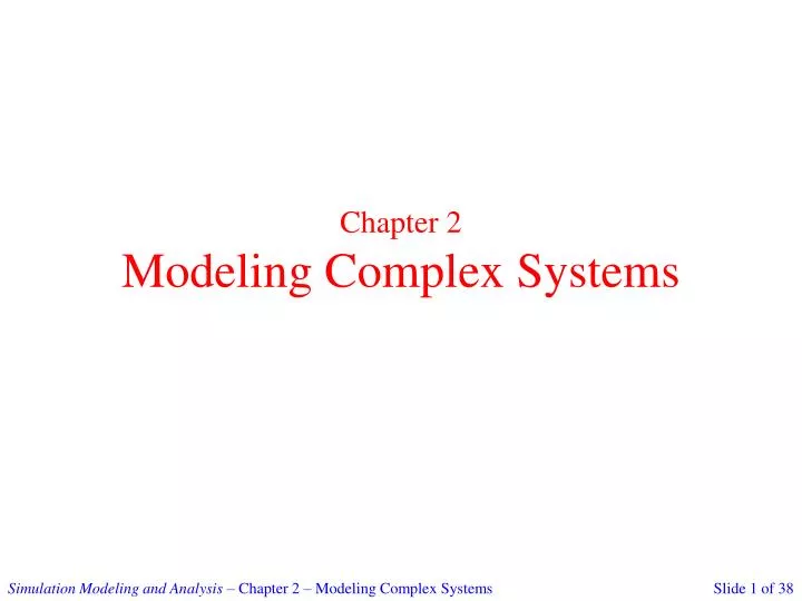 chapter 2 modeling complex systems