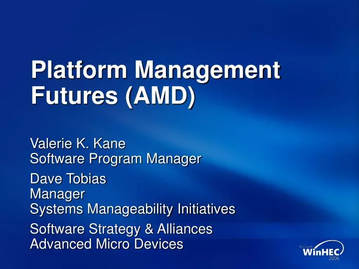 platform management futures amd