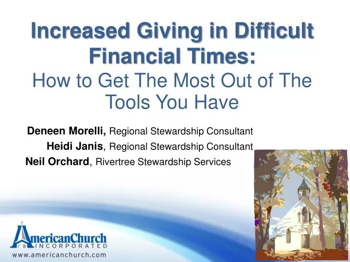 increased giving in difficult financial times how to get the most out of the tools you have