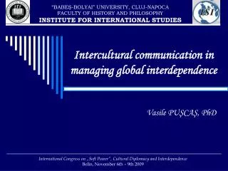 Intercultural communication in managing global interdependence