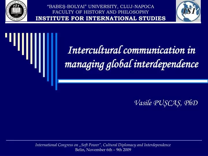 intercultural communication in managing global interdependence