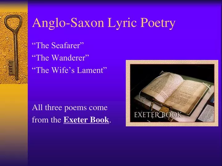 anglo saxon lyric poetry