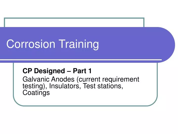 corrosion training
