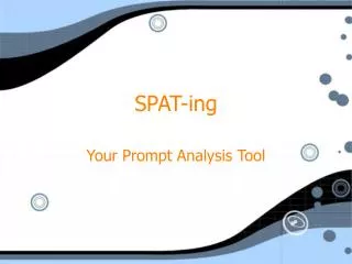 your prompt analysis tool