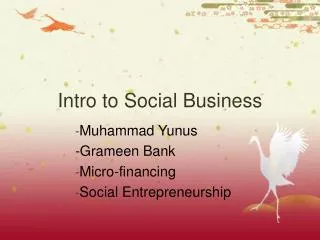 Intro to Social Business