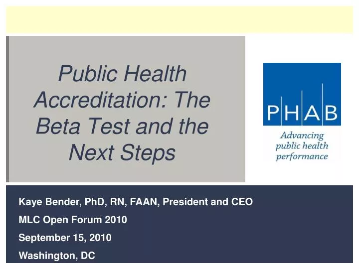 public health accreditation the beta test and the next steps