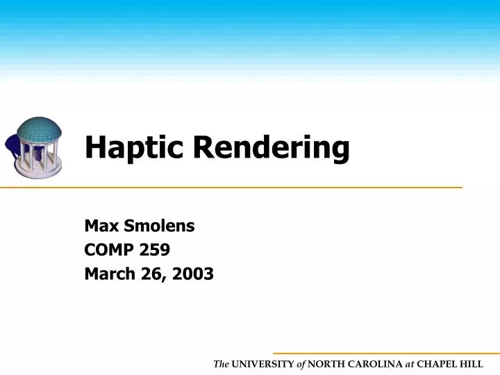 haptic rendering