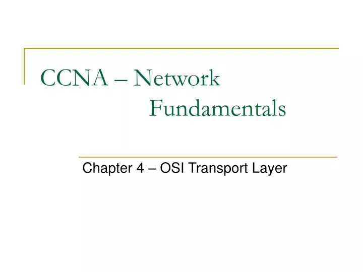 ccna network fundamentals