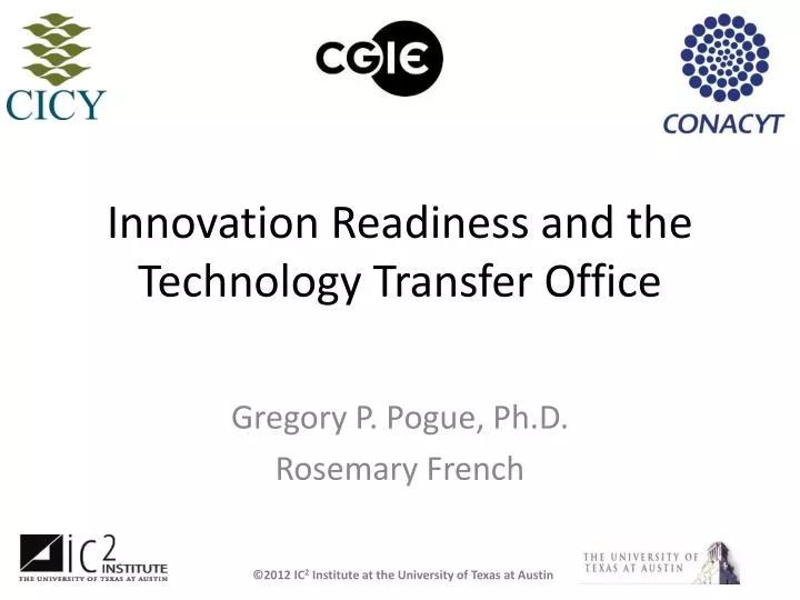 innovation readiness and the technology transfer office