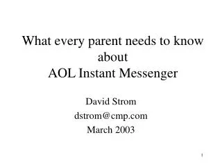 What every parent needs to know about AOL Instant Messenger