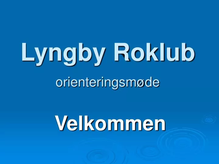 lyngby roklub orienteringsm de