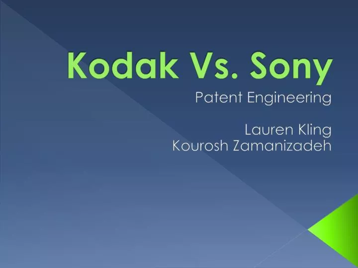 kodak vs sony