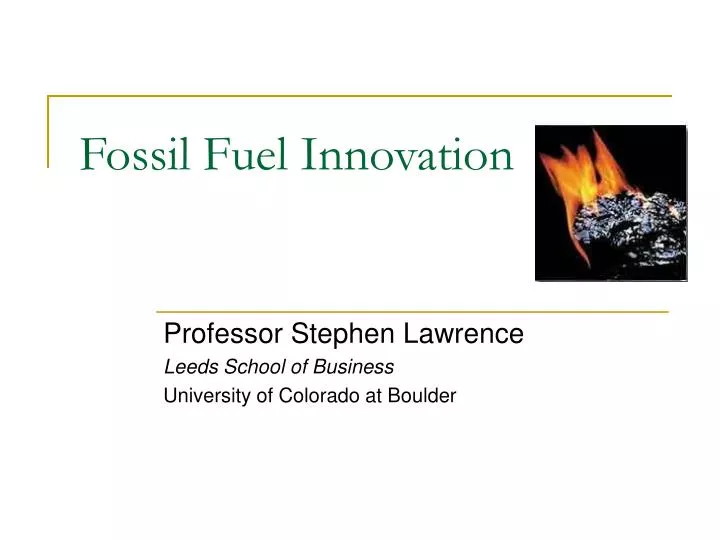 fossil fuel innovation