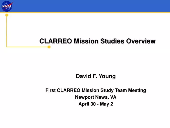 clarreo mission studies overview