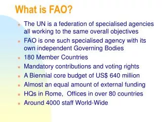 What is FAO?