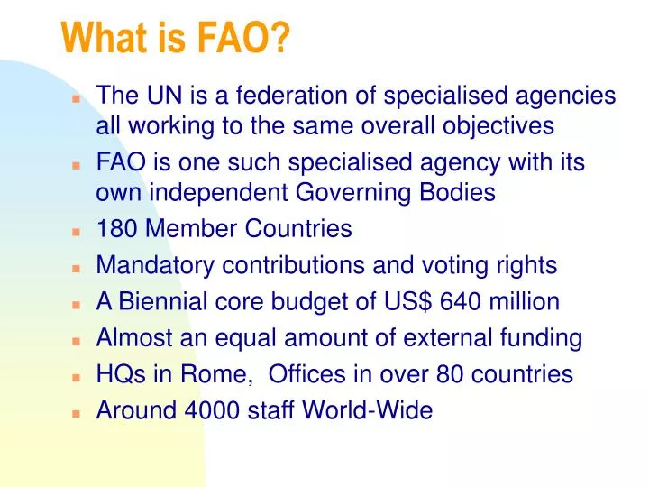 what is fao