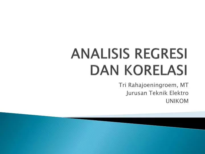 analisis regresi dan korelasi