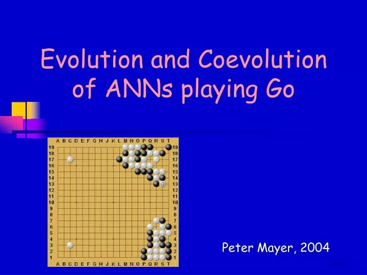 evolution and coevolution of anns playing go