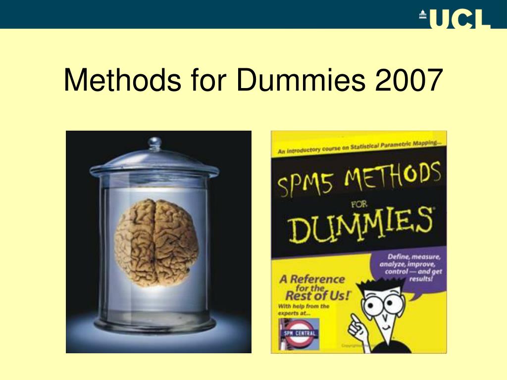 PPT - Methods for Dummies 2007 PowerPoint Presentation, free download ...