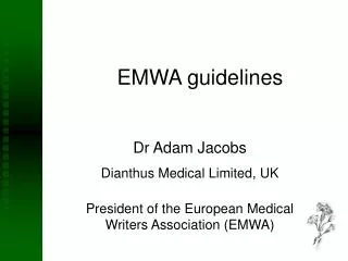 EMWA guidelines