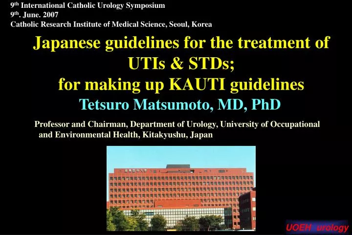japanese guidelines for the treatment of utis stds for making up kauti guidelines