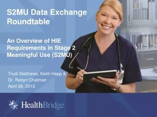 S2MU Data Exchange Roundtable