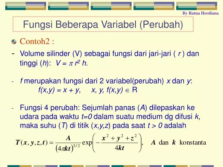 fungsi beberapa variabel perubah