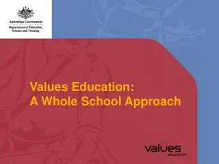 Values Education: A Whole School Approach