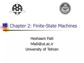 Chapter 2: Finite-State Machines