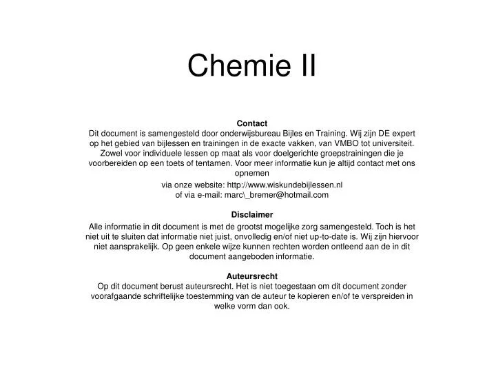 chemie ii