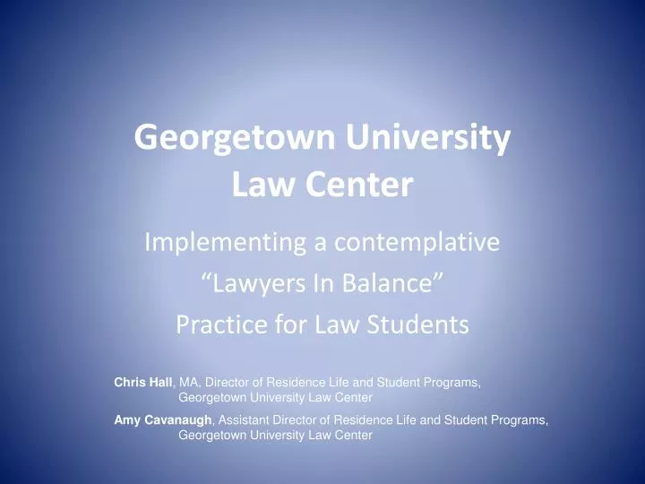 georgetown university law center
