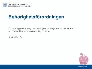 beh righetsf rordningen
