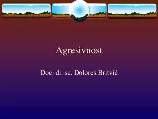 Agresivnost