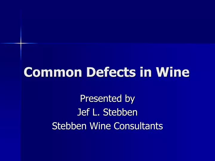 common defects in wine
